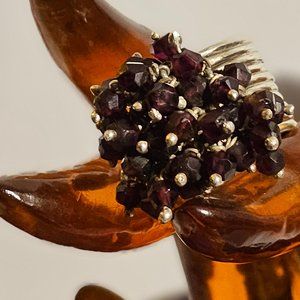 Amethyst Bead cocktail ring